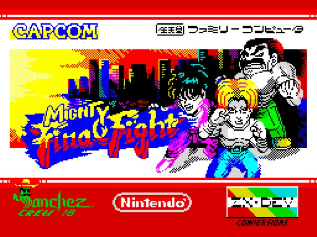 Final Fight title screen for ZX Spectrum